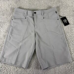 Vuga Tech Mens Golf Shorts Light Grey Performance Stretch Size 34 NWT